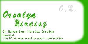 orsolya mireisz business card